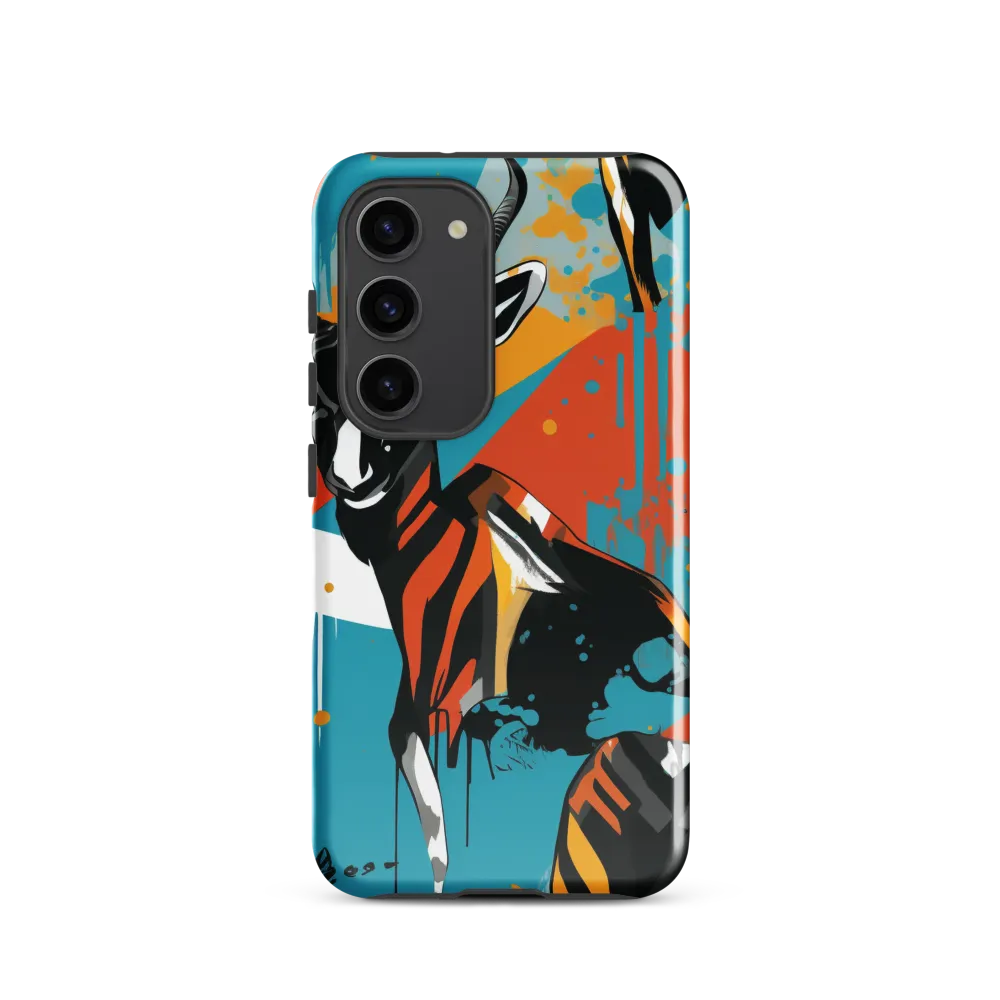Dynamic Antelope in Vivid Abstract