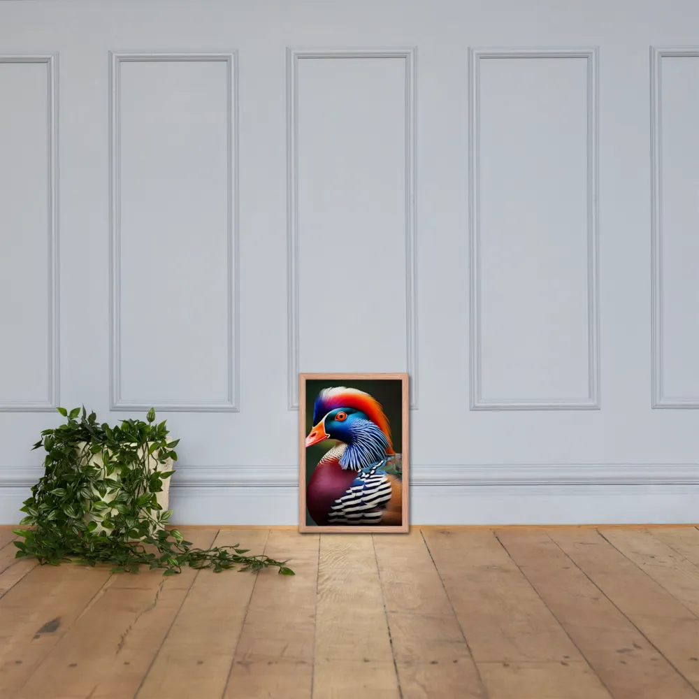 The Majestic Mandarin | Poster with Red oak Frame | 12″×18″