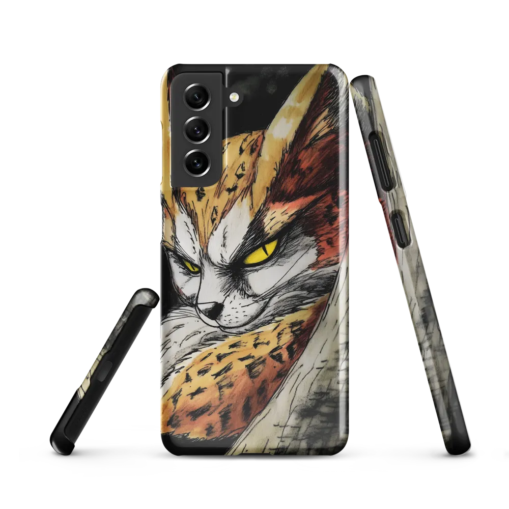Fierce Gaze of the Wild Cat