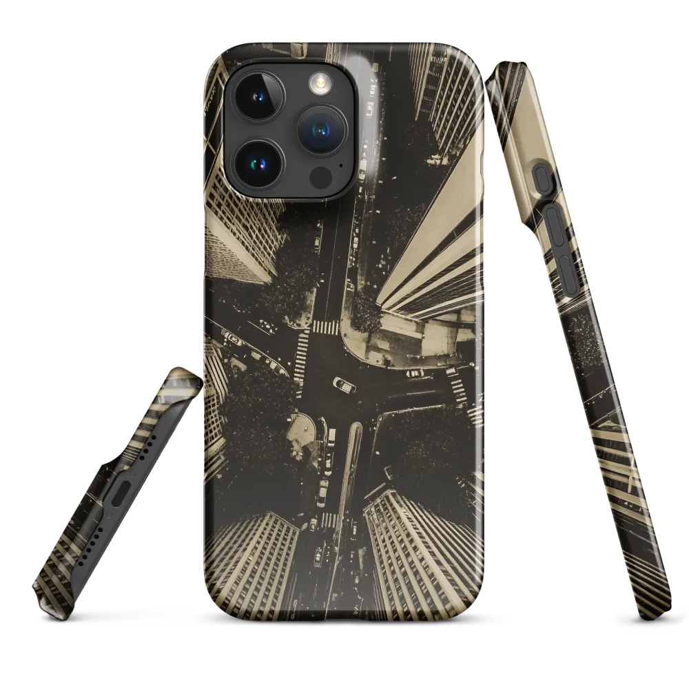 Urban Symphony: Aerial Perspective of City Life | Phone Case |  16 Pro Max | Snap Case | Glossy
