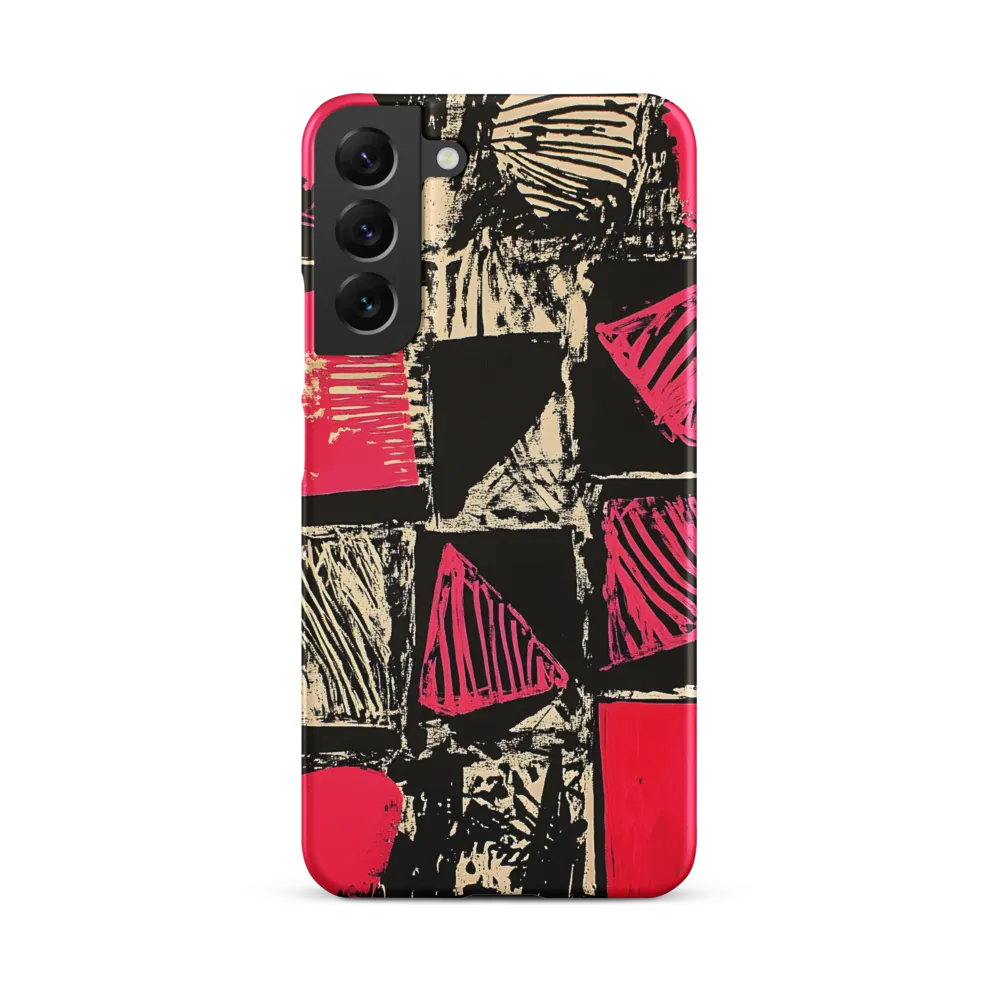 Geometric Symphony in Pink and Black