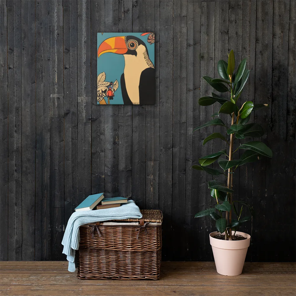 Tropical Majesty: The Toucan at Rest | Canvas | 16″×20″