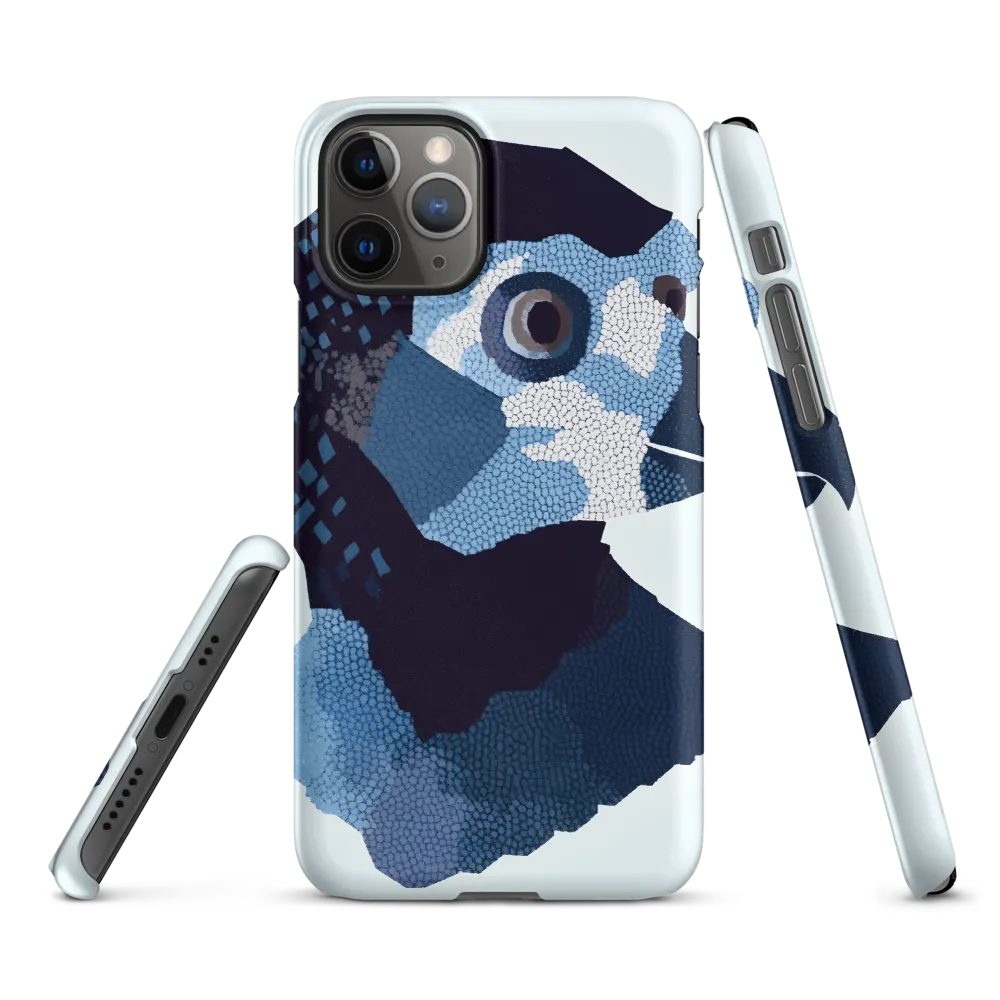 Abstract Avian Portrait in Blue