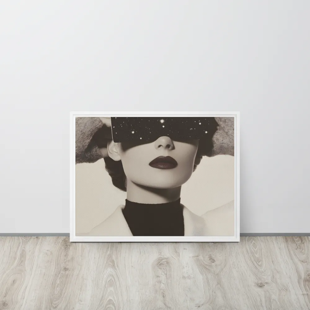 Celestial Elegance | Canvas with White Frame | 18″×24″