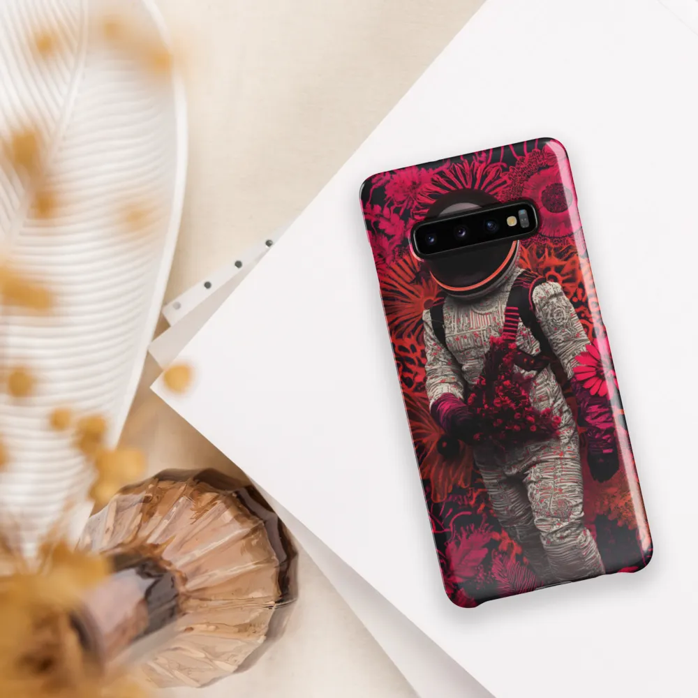 Cosmic Blooms: A Journey Through Space and Nature | Phone Case |  S10 Plus | Snap Case | Glossy