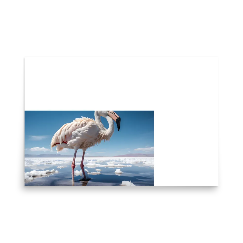 Graceful Solitude of a Flamingo | Poster | 24″×36″