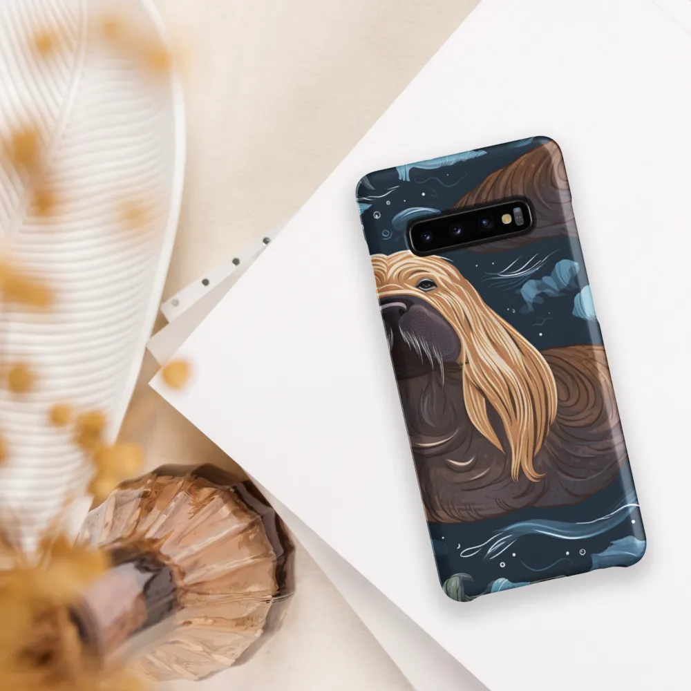 Whimsical Walruses in Deep Blue