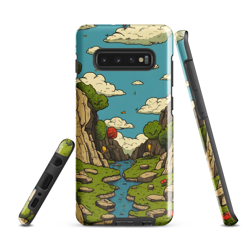 Whimsical Serenity: A Canyon Landscape | Phone Case |  S10 Plus | Tough Case | Glossy