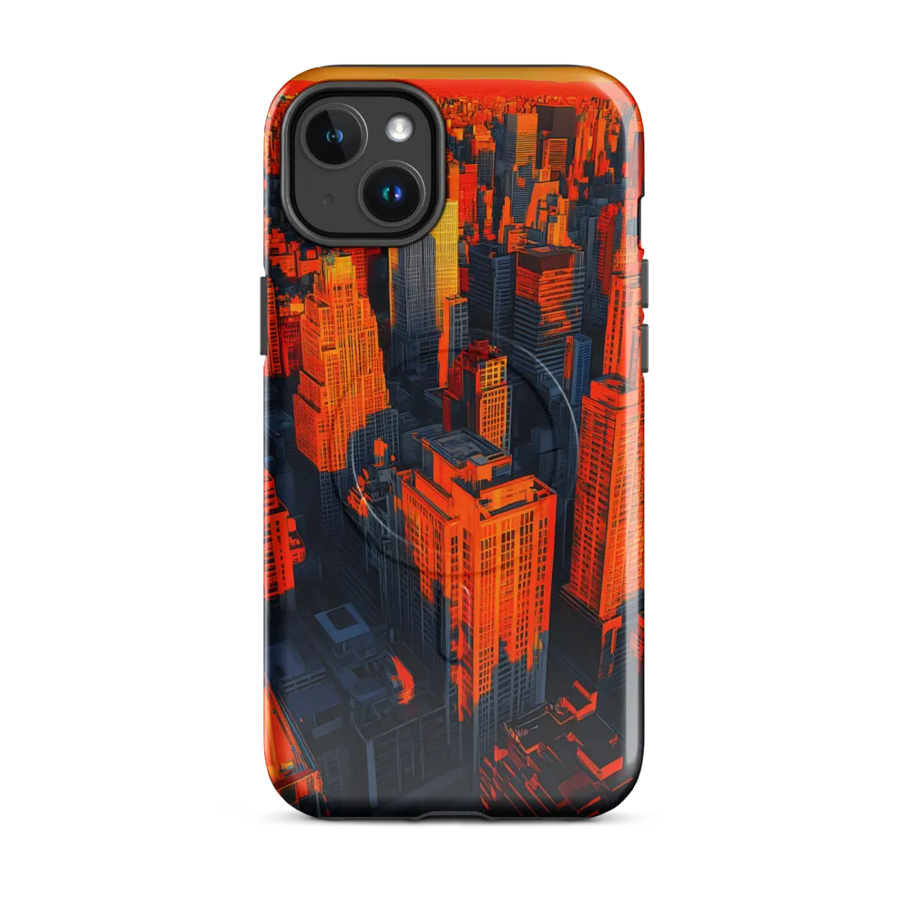 Urban Dawn: A Digital Ode to Skyscrapers | Phone Case |  14 Plus | MagSafe® Tough Case | Glossy