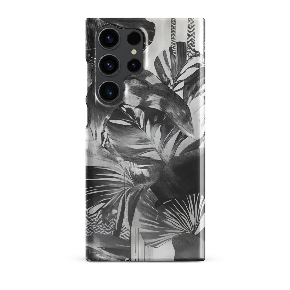 Monochrome Serenity in Tropical Foliage