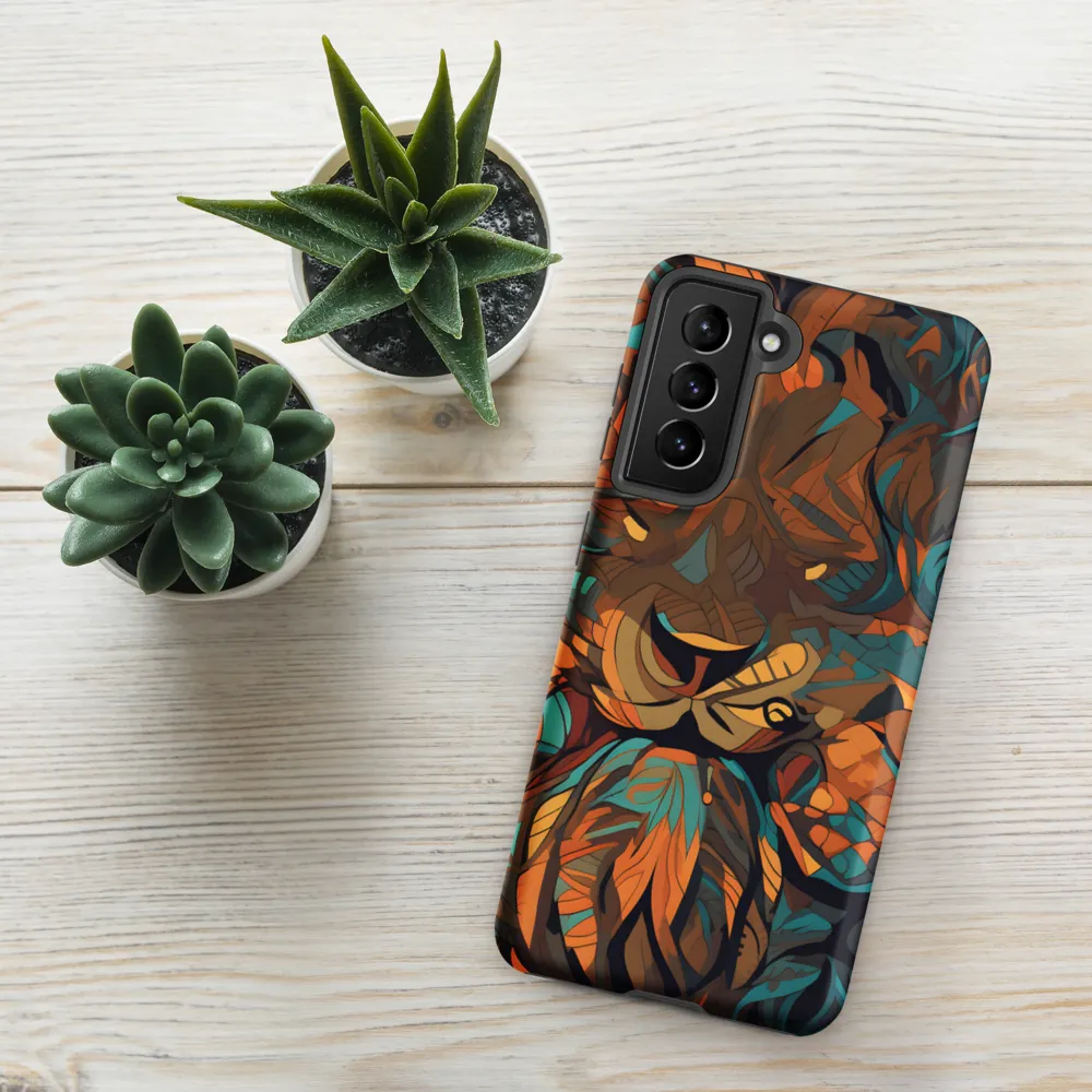 Fierce Royalty: A Geometric Exploration of Lions | Phone Case |  S21 | Tough Case | Matte