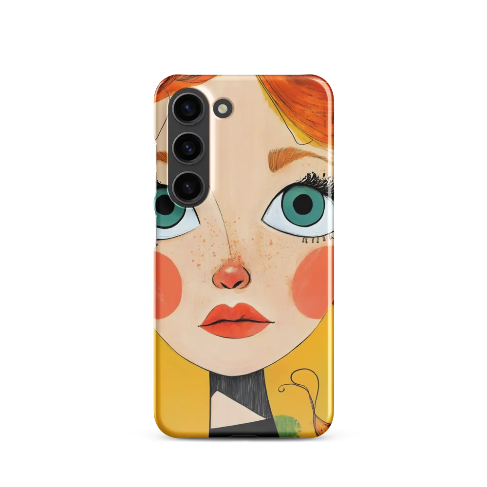 Whimsical Portrait of a Girl | Phone Case |  S23 | Snap Case | Glossy
