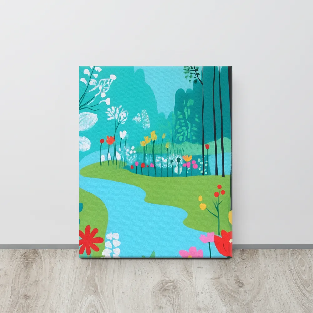 Whispers of Spring: A Colorful Retreat | Canvas | 16″×20″