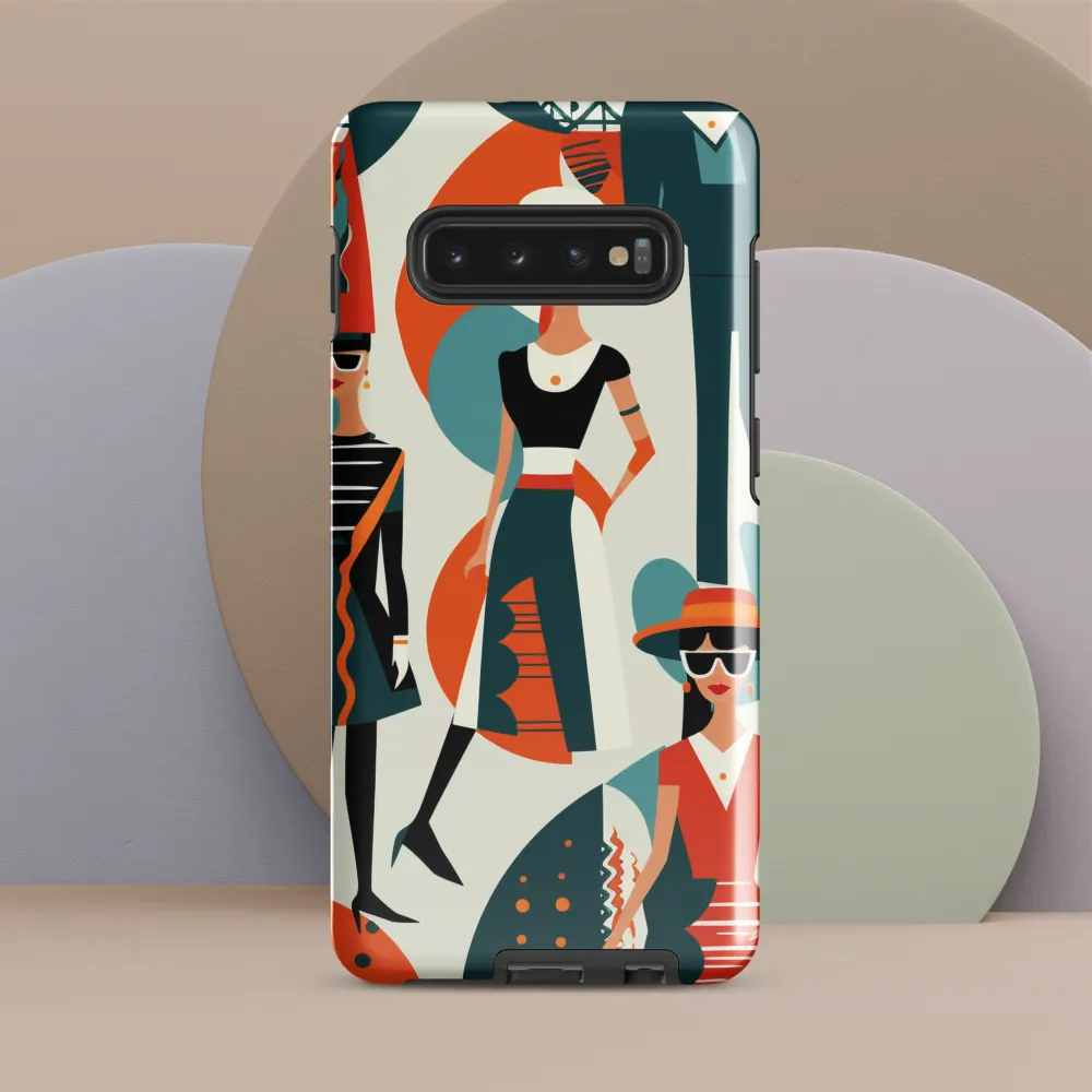 Chic Figures in Pop Art | Phone Case |  S10 Plus | Tough Case | Glossy