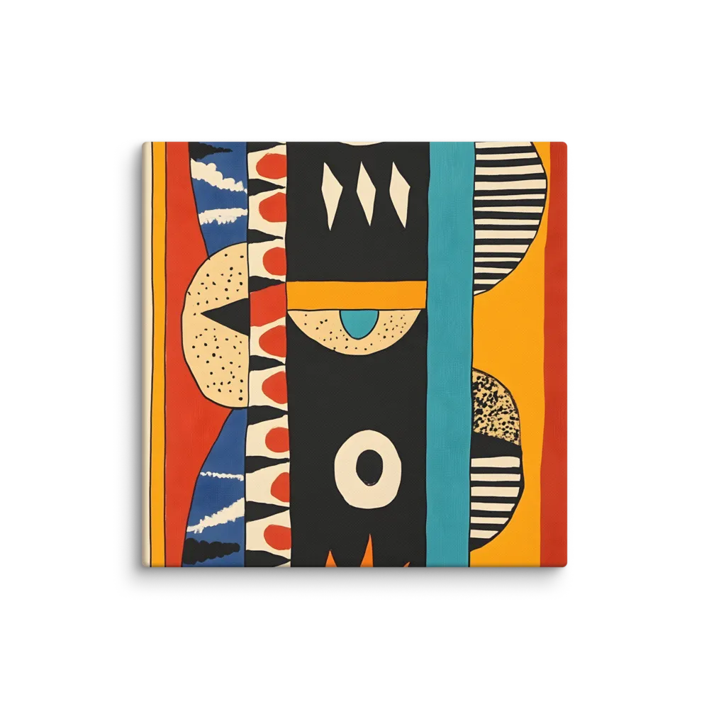 Playful Geometry: A Modern Abstract Exploration | Canvas | 26″×26″