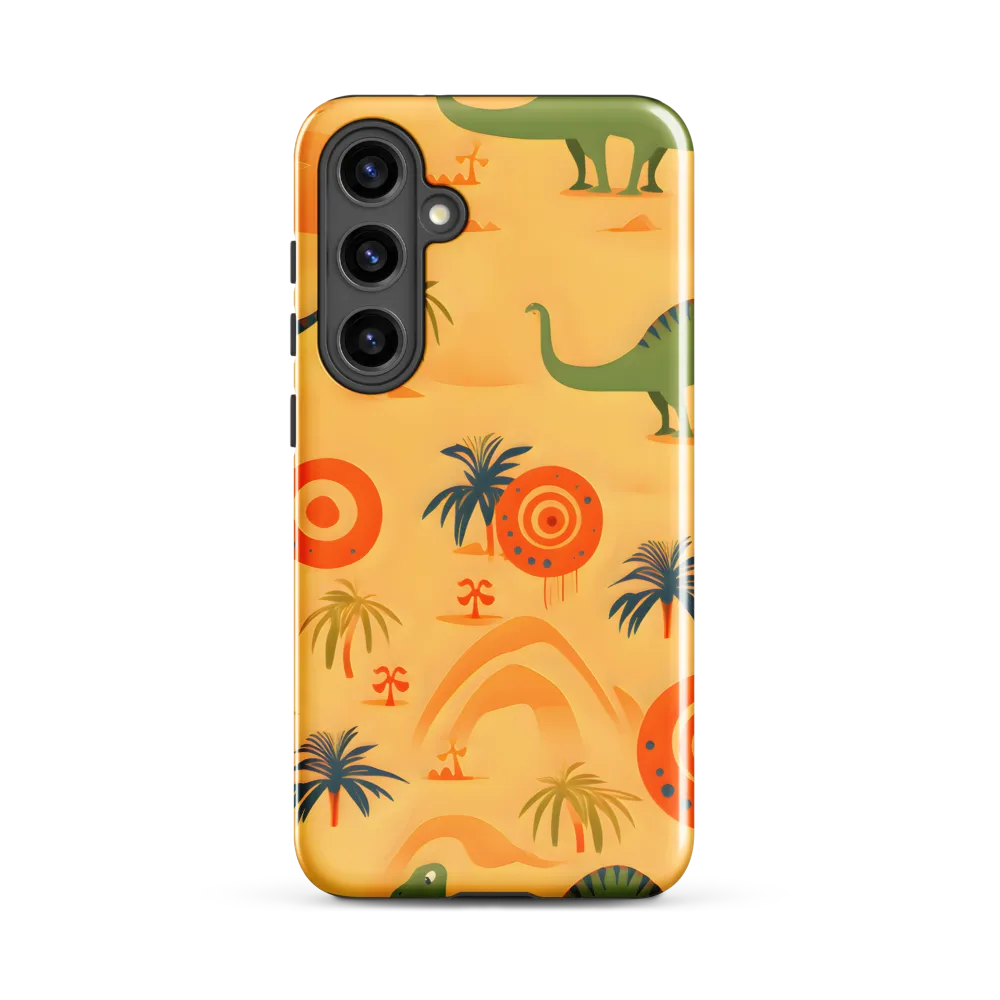 Dinosauria Delight: A Colorful Prehistoric Adventure | Phone Case