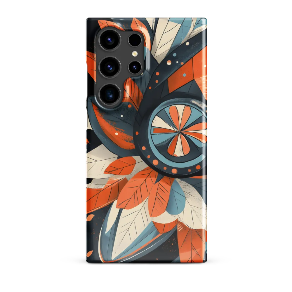 Floral Symphony in Orange and Teal