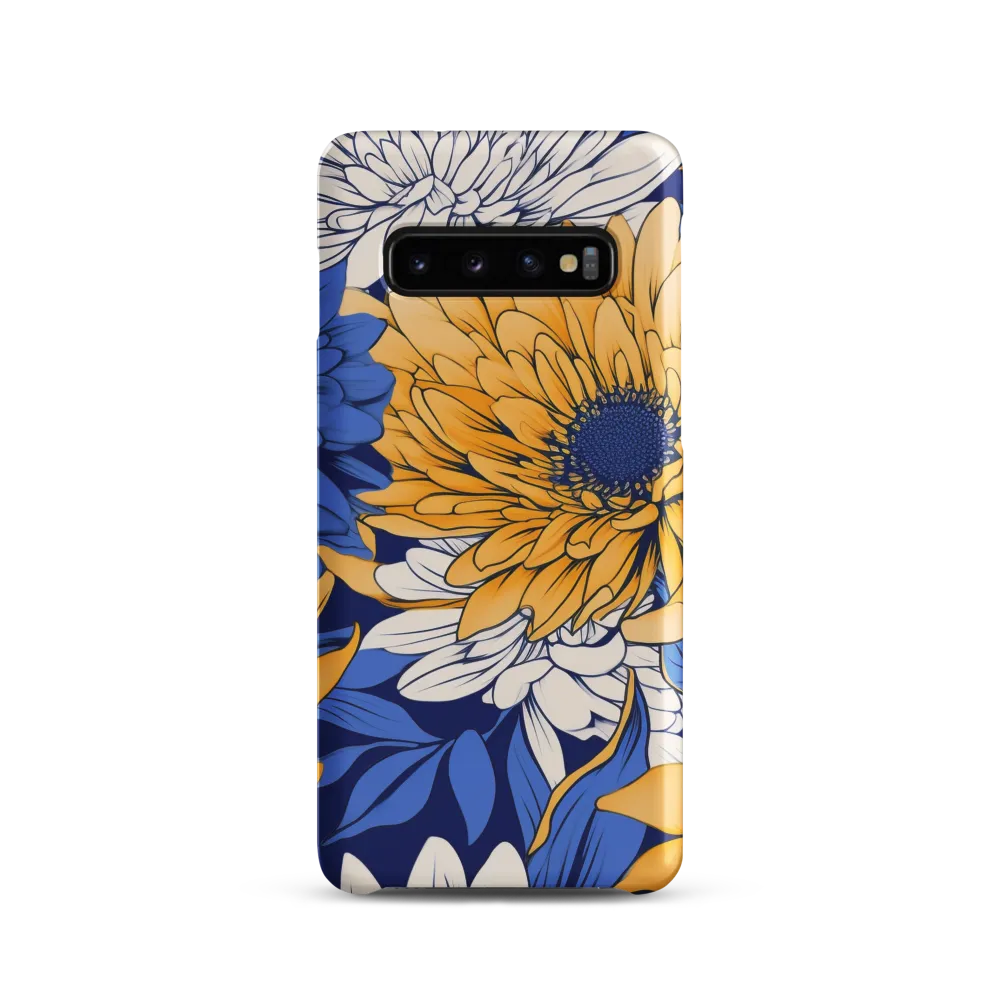 Floral Harmony in Blue and Yellow