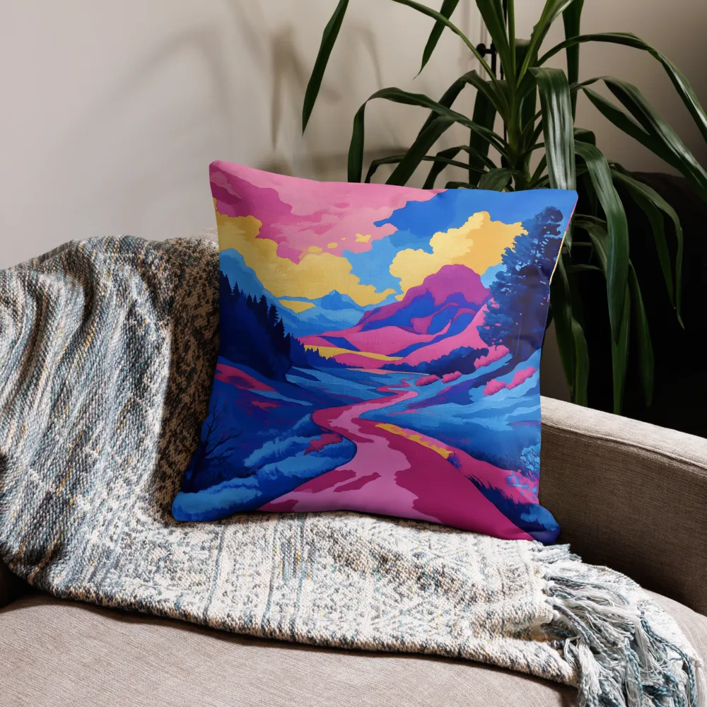 Dreamscape: The Serene River | Pillow | 22″×22″