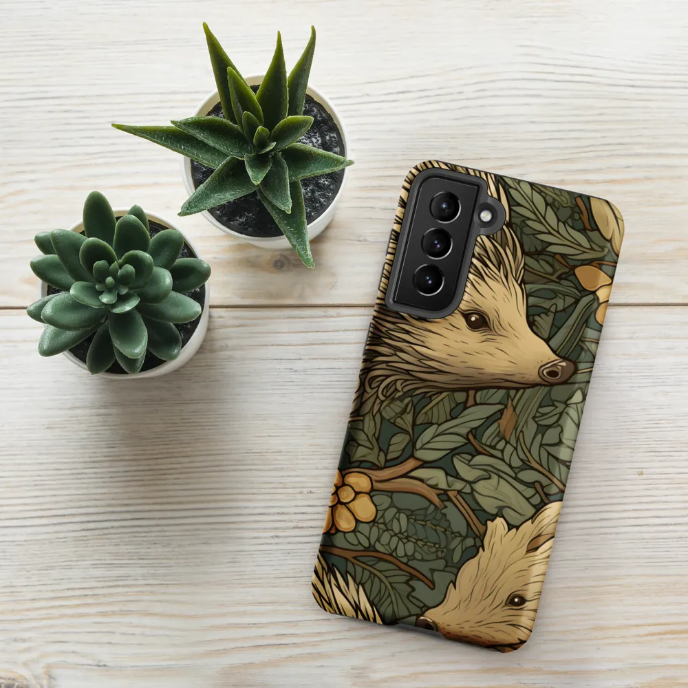 Whimsical Hedgehog Garden | Phone Case |  S21 | Tough Case | Matte