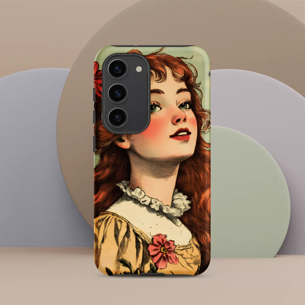 Whimsical Portrait of a Flower-Adorned Girl