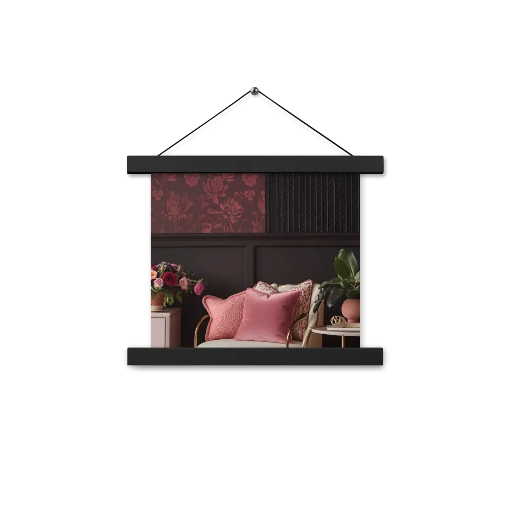 Elegance in Contrast: A Modern Interior Design | Poster With Black Wood Hanger | 10″×10″