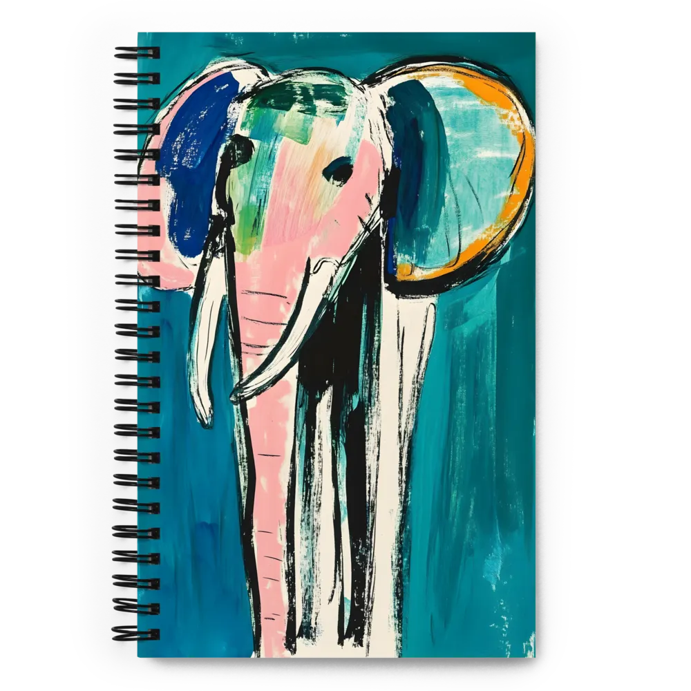 Whimsical Majesty: The Elephant in Color | Spiral Notebook