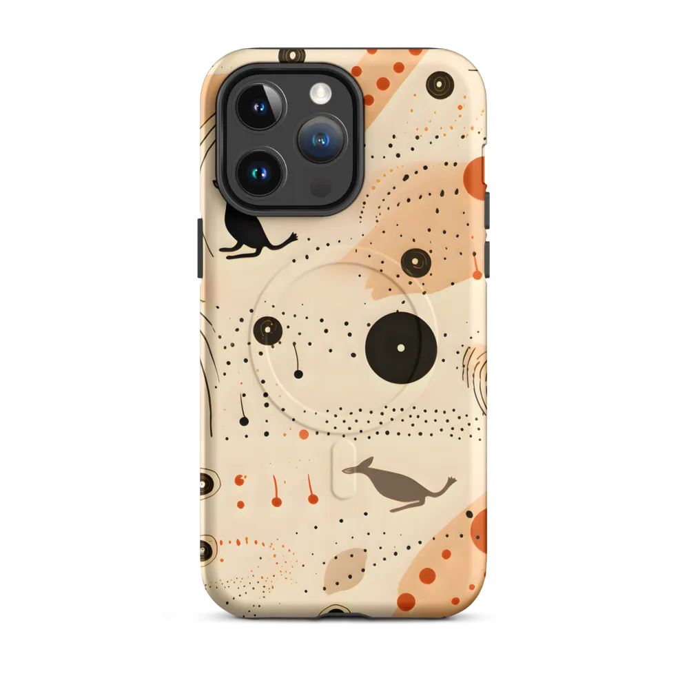 Playful Patterns in Earth Tones | Phone Case |  14 Pro Max | MagSafe® Tough Case | Matte
