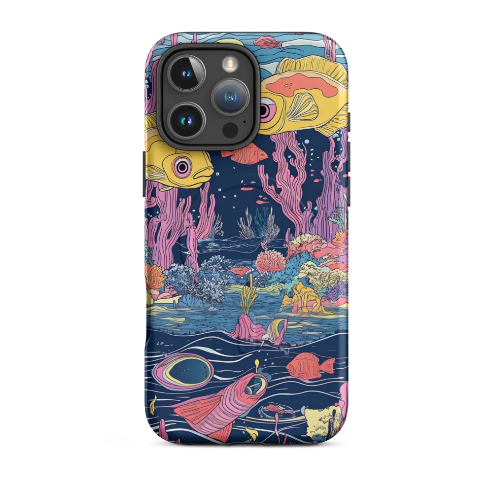 Underwater Dreamscape: A Playful Encounter | Phone Case |  16 Pro Max | MagSafe® Tough Case | Matte