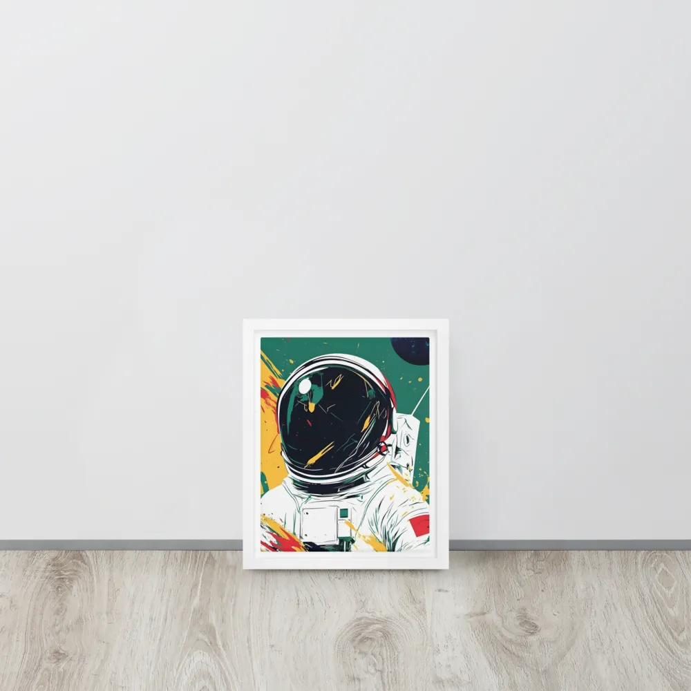Galactic Explorer: A Modern Odyssey | Canvas with White Frame | 8″×10″