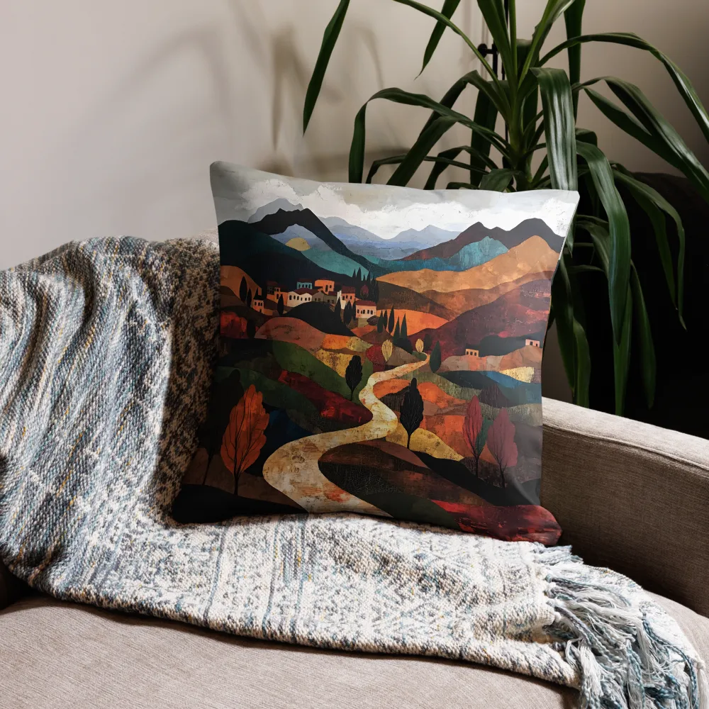 Harmony in Colorful Hills | Pillow | 22″×22″