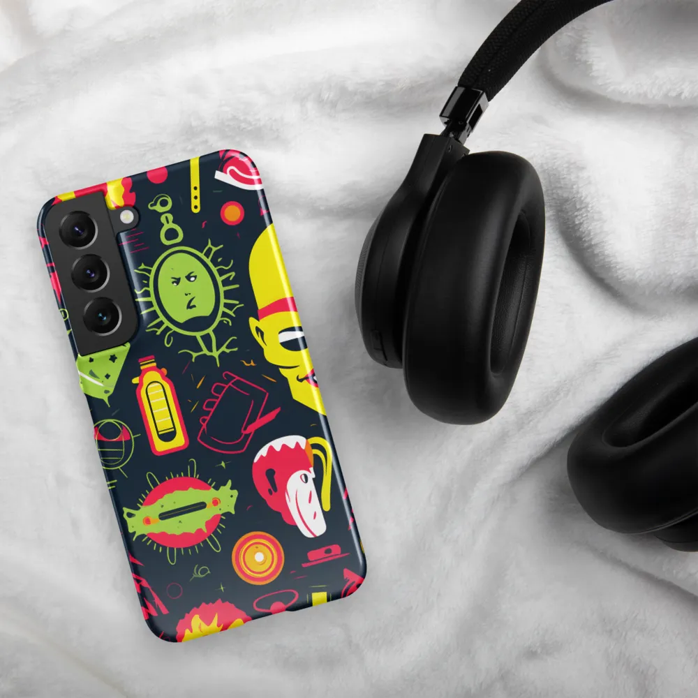 Neon Revelry: A Quirky Exploration of Modern Pop Art | Phone Case |  S22 | Snap Case | Glossy