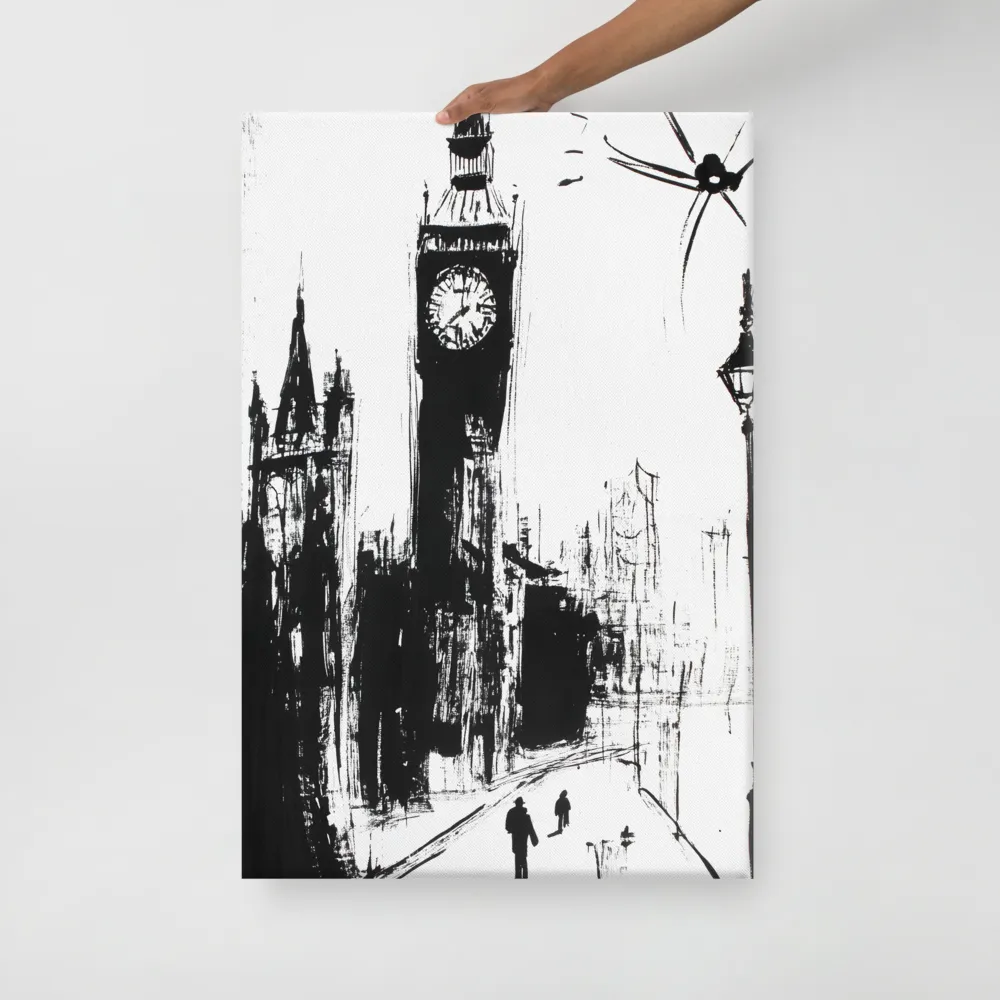 Clock Tower in Motion | Canvas | 24″×36″