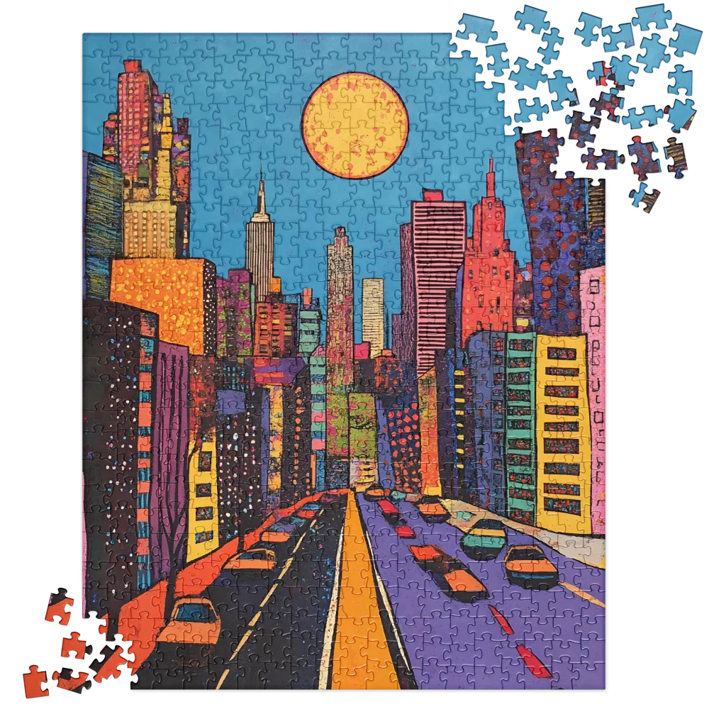 Urban Vibrance: A Pop Art Cityscape | Jigsaw Puzzle | 520 pieces