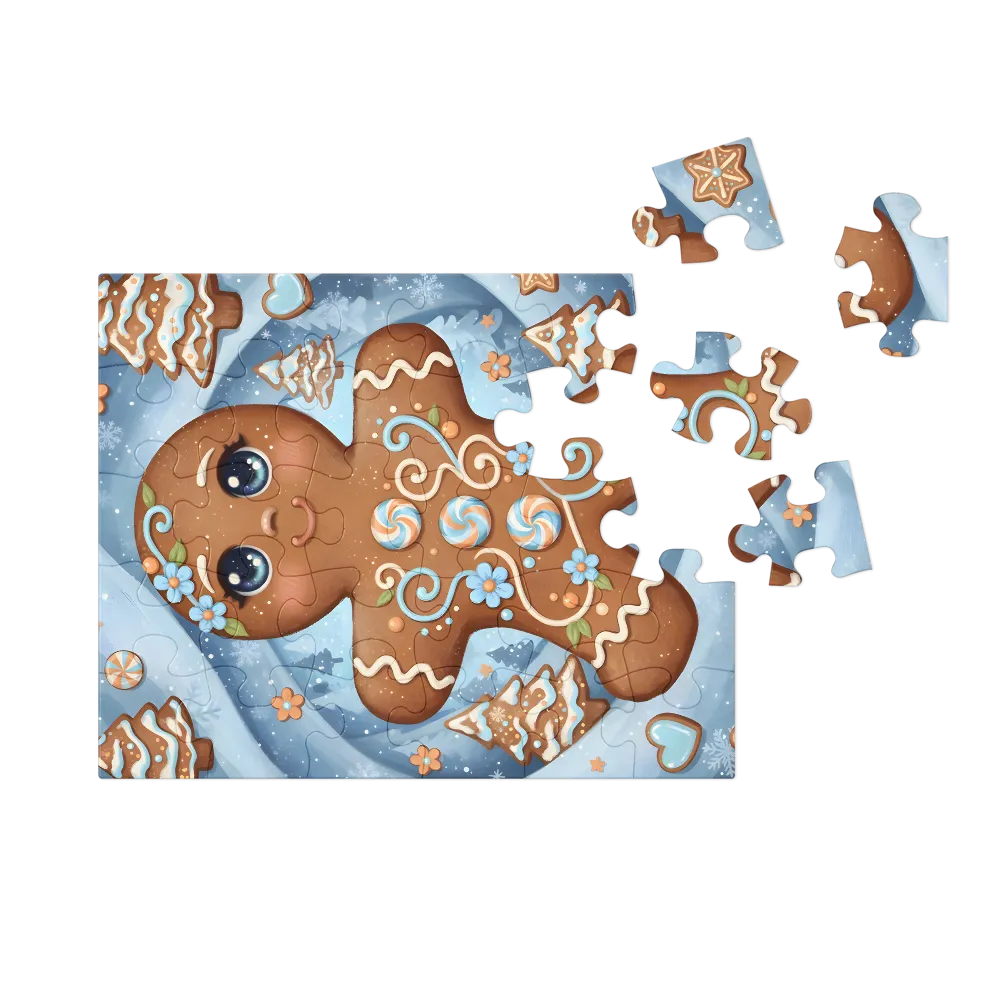 Gingerbread Friend 
 Jigsaw Puzzle in Tin Box