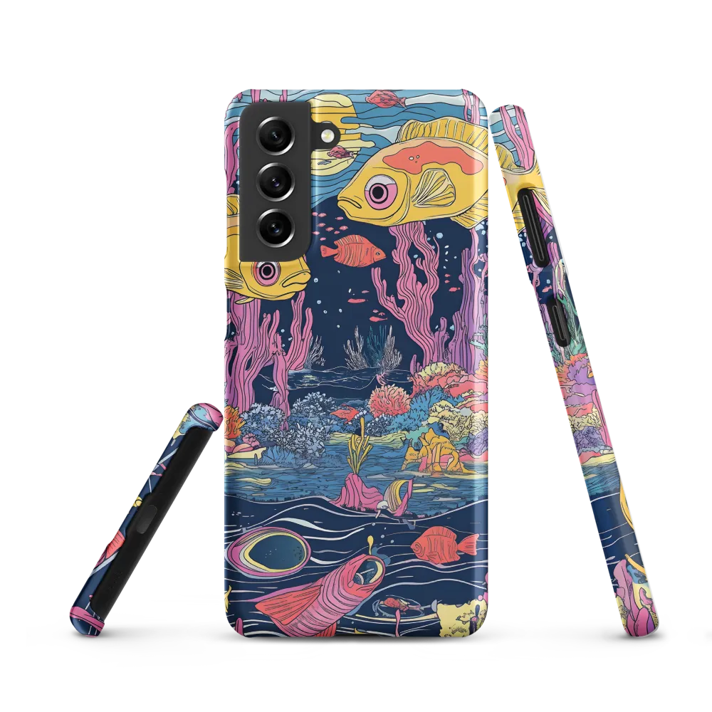 Underwater Dreamscape: A Playful Encounter | Phone Case |  S21 | Snap Case | Matte