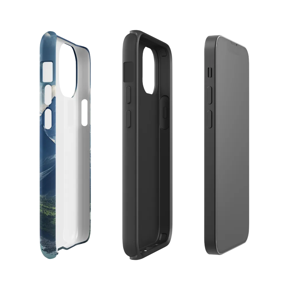 Majestic Serenity: A Landscape of Mountains and Rivers | Phone Case |  13 mini | Tough Case | Matte