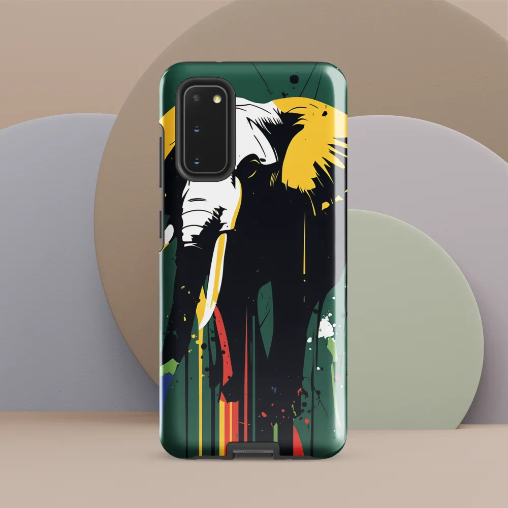 Majestic Minimalism: The Colorful Elephant