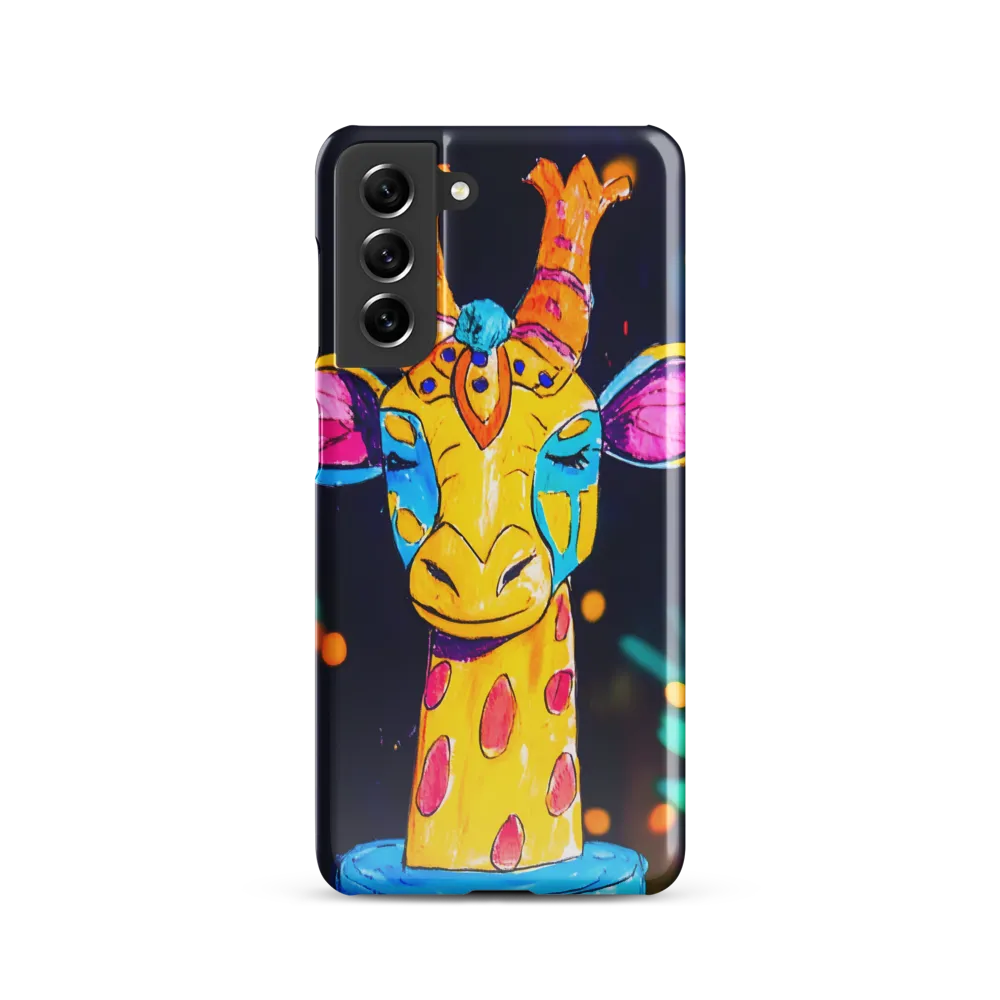 Whimsical Giraffe in Vibrant Colors