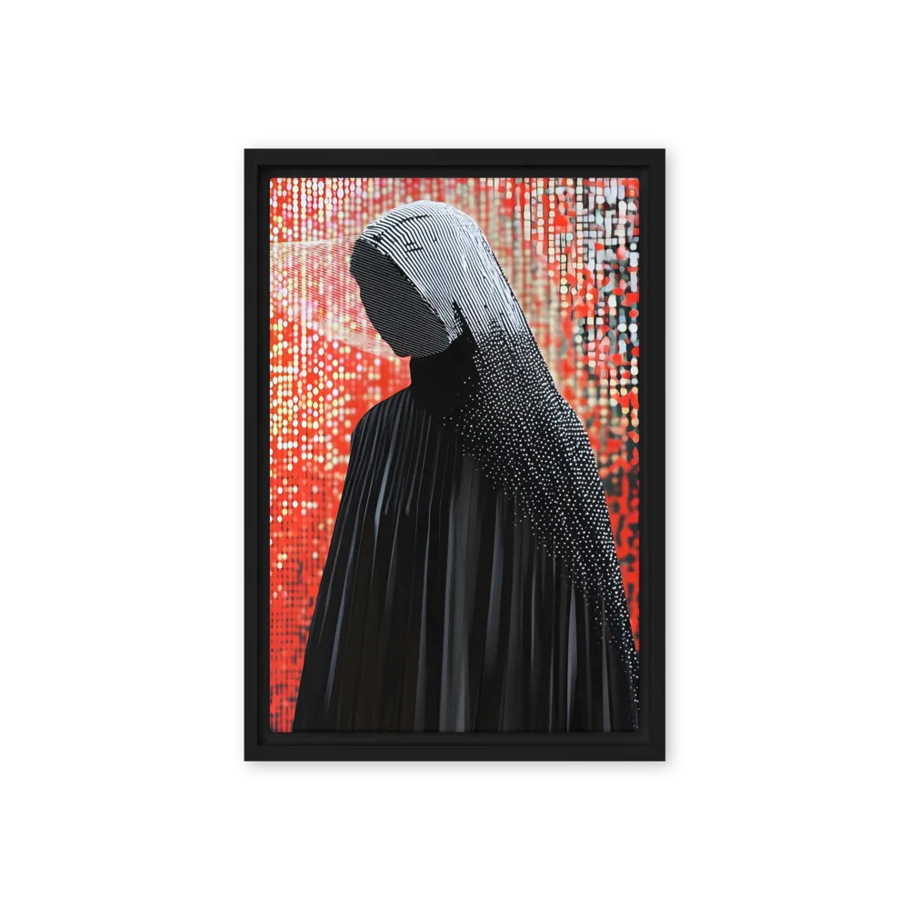 Veil of Modernity | Canvas with Black Frame | 12″×18″