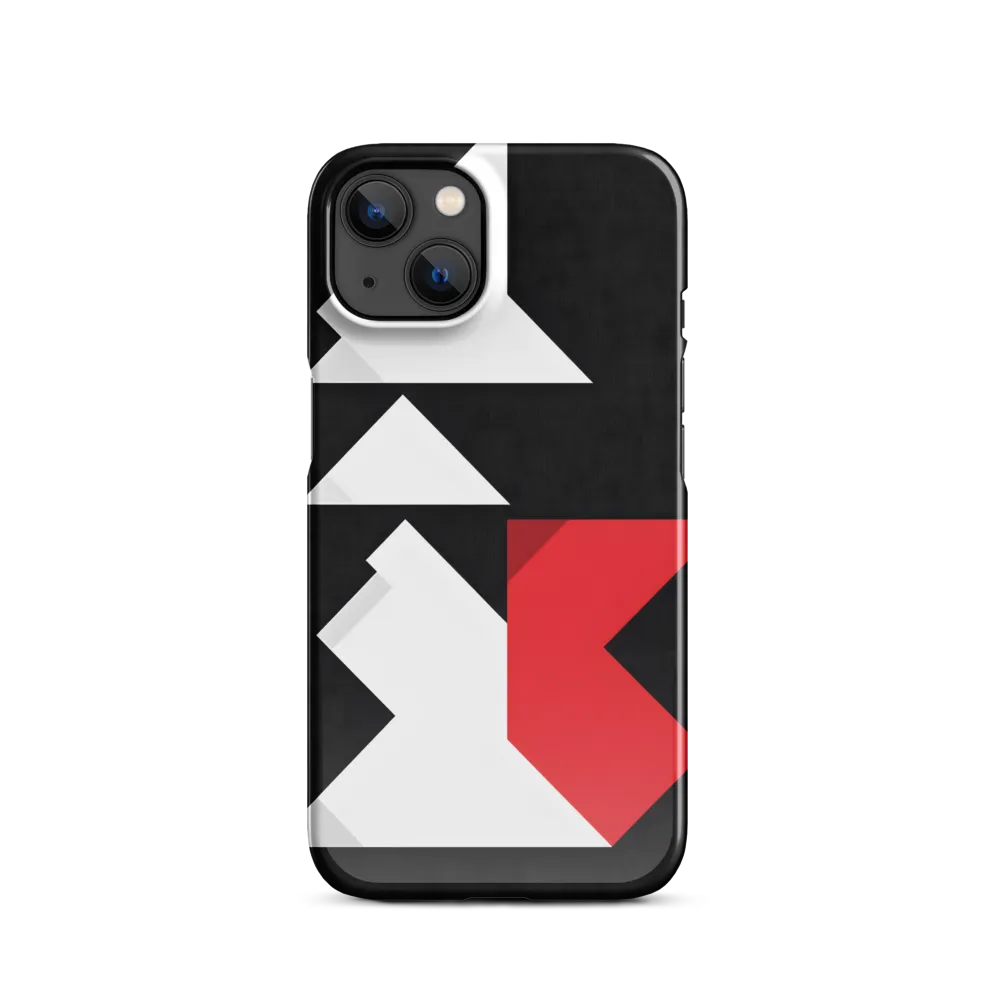 Geometric Symphony in Contrast | Phone Case |  13 | Snap Case | Glossy