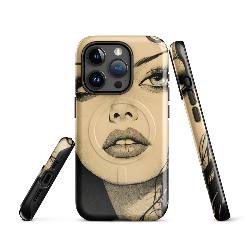 Enigmatic Gaze | Phone Case |  15 Pro | MagSafe® Tough Case | Glossy