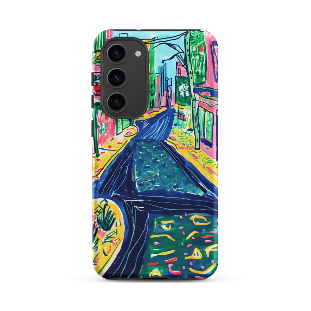 Dreamy Street in Vibrant Hues