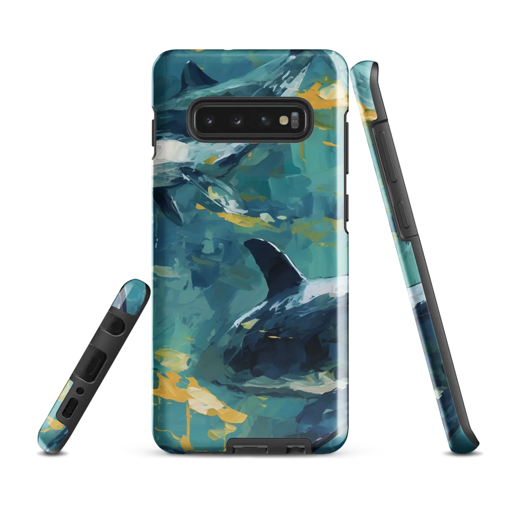 Harmony of the Ocean: Whales in Motion | Phone Case |  S10 Plus | Tough Case | Glossy