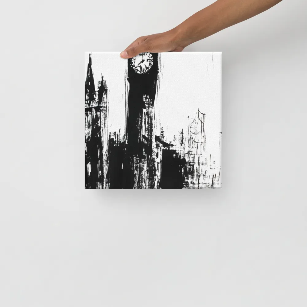 Clock Tower in Motion | Canvas | 12″×12″