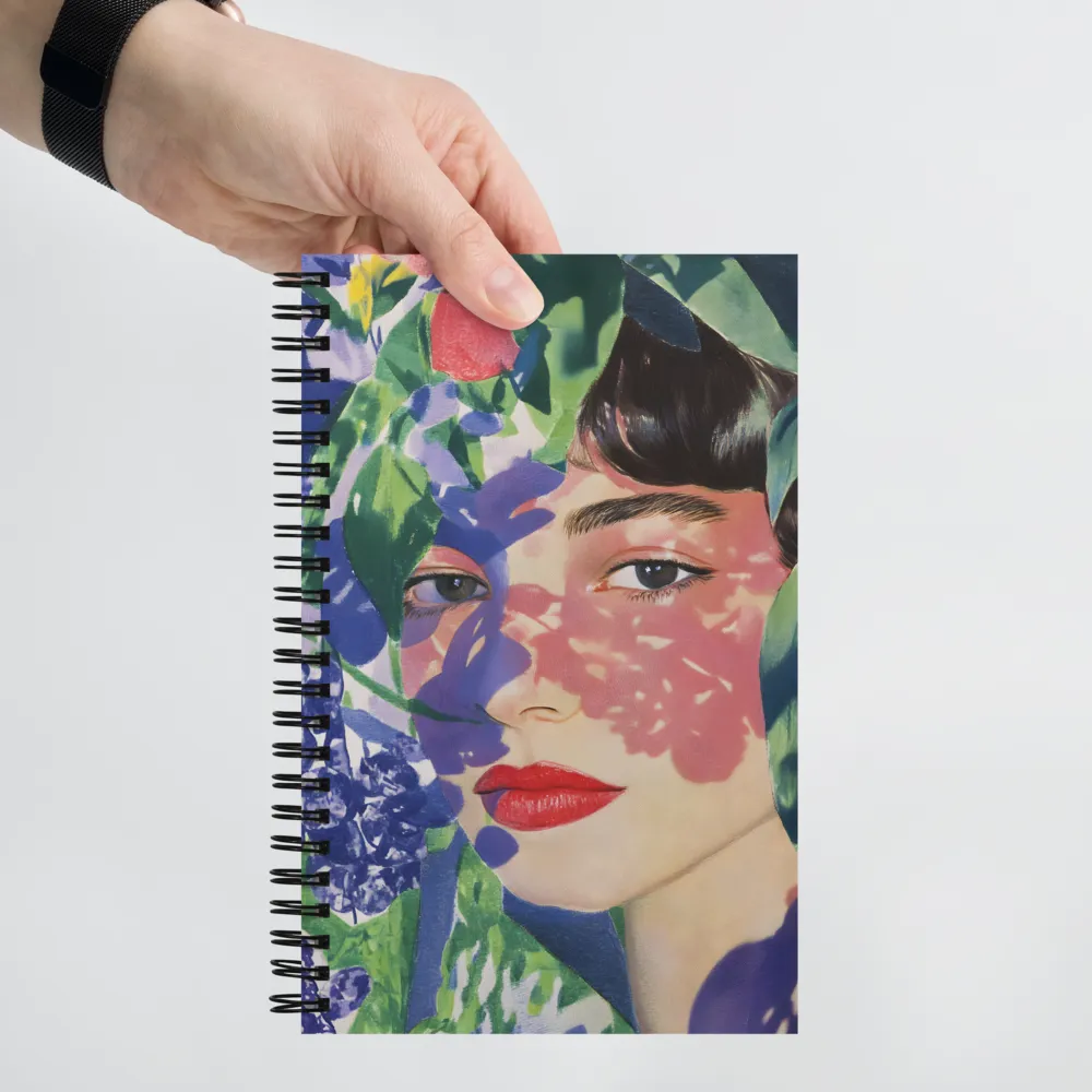 Whispers of Nature: A Floral Portrait | Spiral Notebook