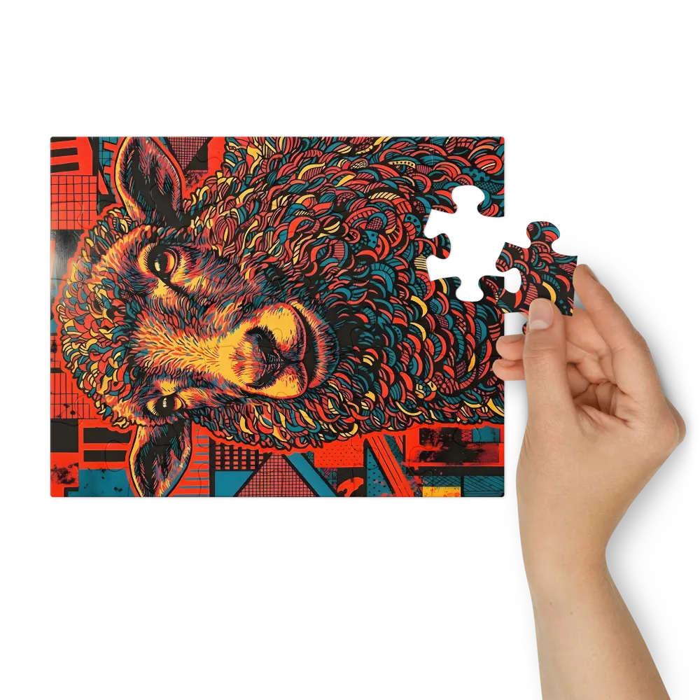 Prismatic Sheep 
 Jigsaw Puzzle in Tin Box