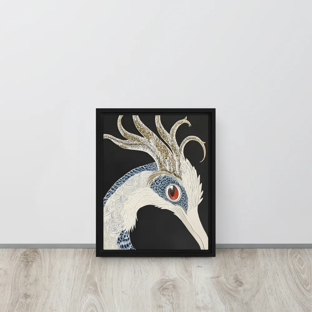 Elegance of the Majestic Peacock | Canvas with Black Frame | 11″×14″