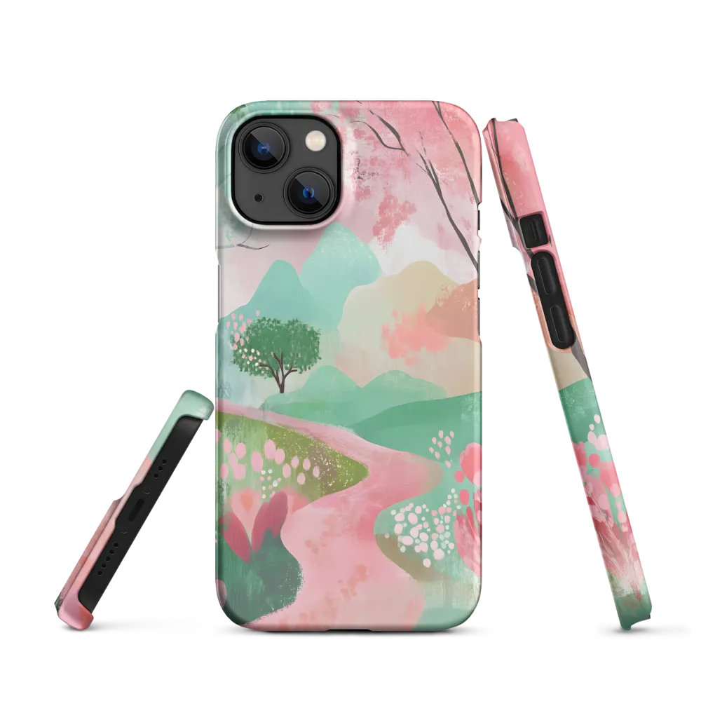 Pastel Path Through Blossoming Hills