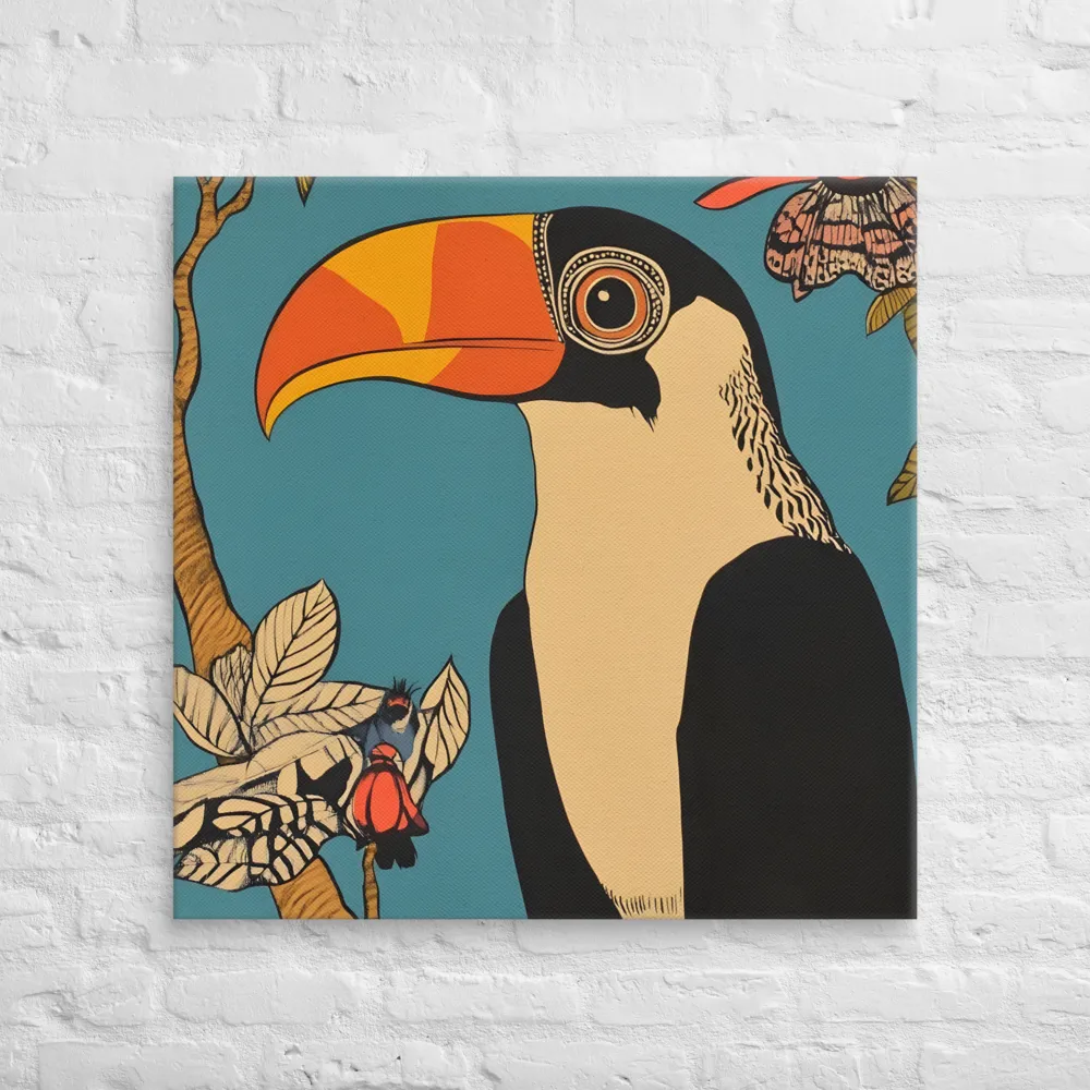 Tropical Majesty: The Toucan at Rest | Canvas | 32″×32″
